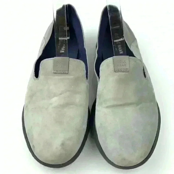 Cole Haan flats sz 7.5 gray suede grand OS loafers - Picture 2 of 12